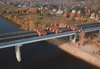 The bridge across the Volga river was opened
